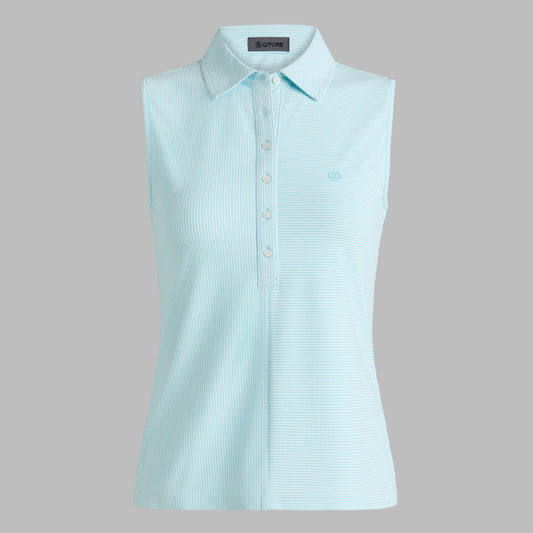 G/FORE - FEEDER STRIPE TECH PIQUÉ SLEEVELESS POLO