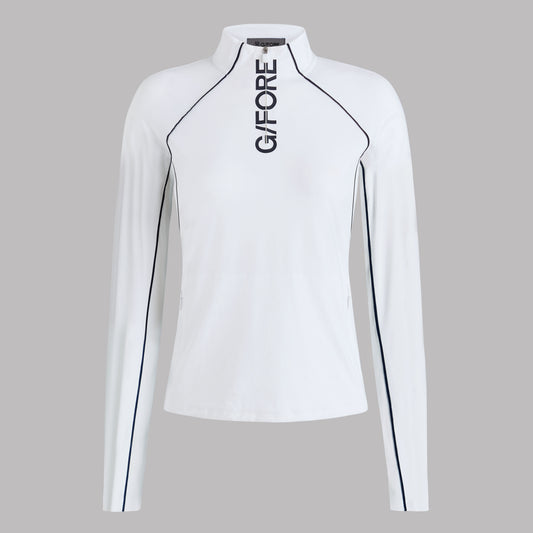 G/FORE - CONTRAST MESH SILKY TECH NYLON 1/4 ZIP PULLOVER