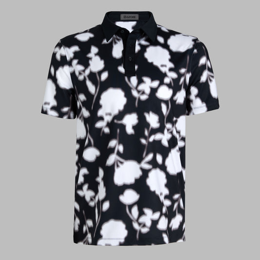 G/FORE - BLUR FLORAL TECH JERSEY POLO