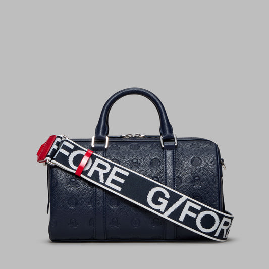 G/FORE - EMBOSSED SKULL & TEES LEATHER MINI DUFFEL CART BAG