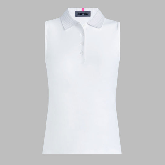 G/FORE - PLEATED COLLAR SILKY TECH NYLON SLEEVELESS POLO