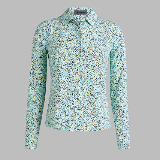 G/FORE - FIREWORKS SILKY TECH NYLON LONG SLEEVE POLO