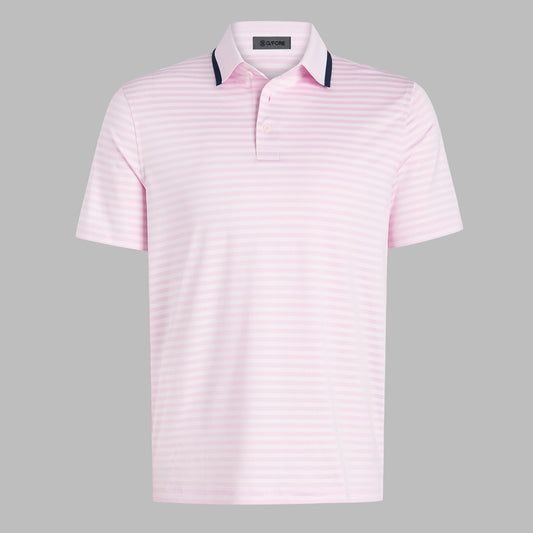 G/FORE - PERFORATED STRIPE JERSEY POLO