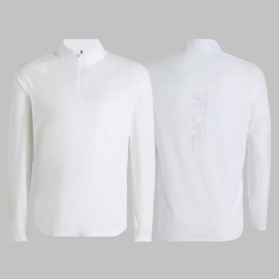 G/FORE - TECH MÉLANGE RAGLAN QUARTER ZIP PULLOVER