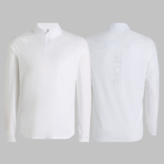 G/FORE - TECH MÉLANGE RAGLAN QUARTER ZIP PULLOVER