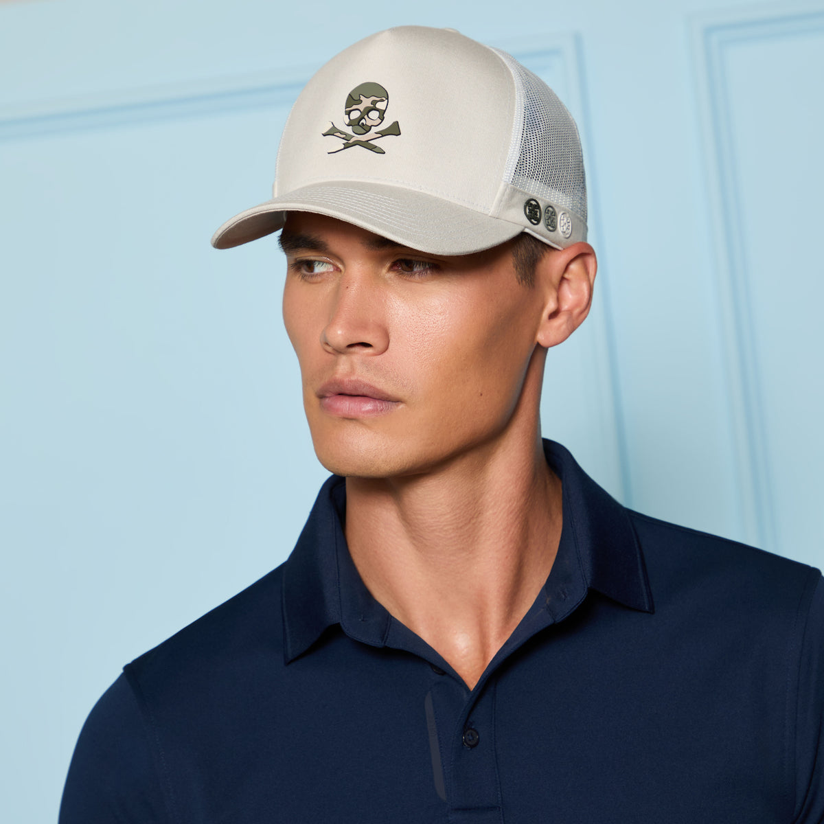G/FORE - CAMO SKULL & TEES TALL TRUCKER HAT |HATS