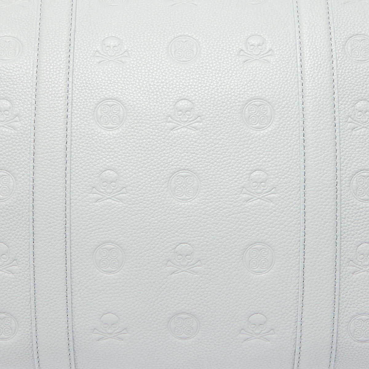 G/FORE - EMBOSSED SKULL & TEES LEATHER WEEKENDER
