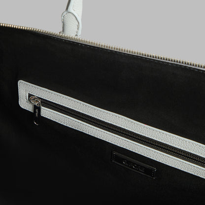 G/FORE - EMBOSSED SKULL & TEES LEATHER WEEKENDER