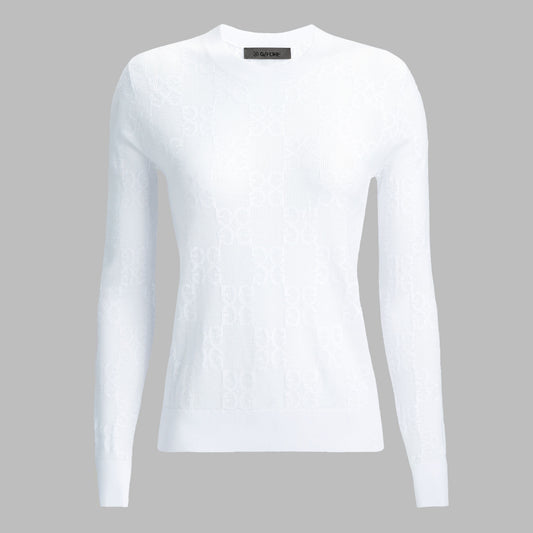 G/FORE - POINTELLE G CREWNECK SWEATER