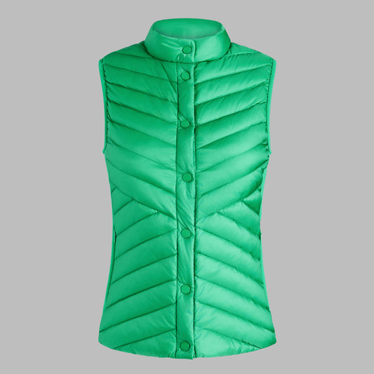 G/FORE - V-DOWN QUILTED STRETCH TECH INTERLOCK VEST