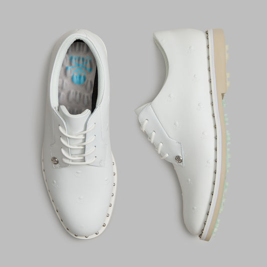 G/FORE - GALLIVANTER STUDDED LEATHER SKULL & TEES GOLF SHOE