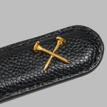 G/FORE - METAL TEES PEBBLE LEATHER BELT