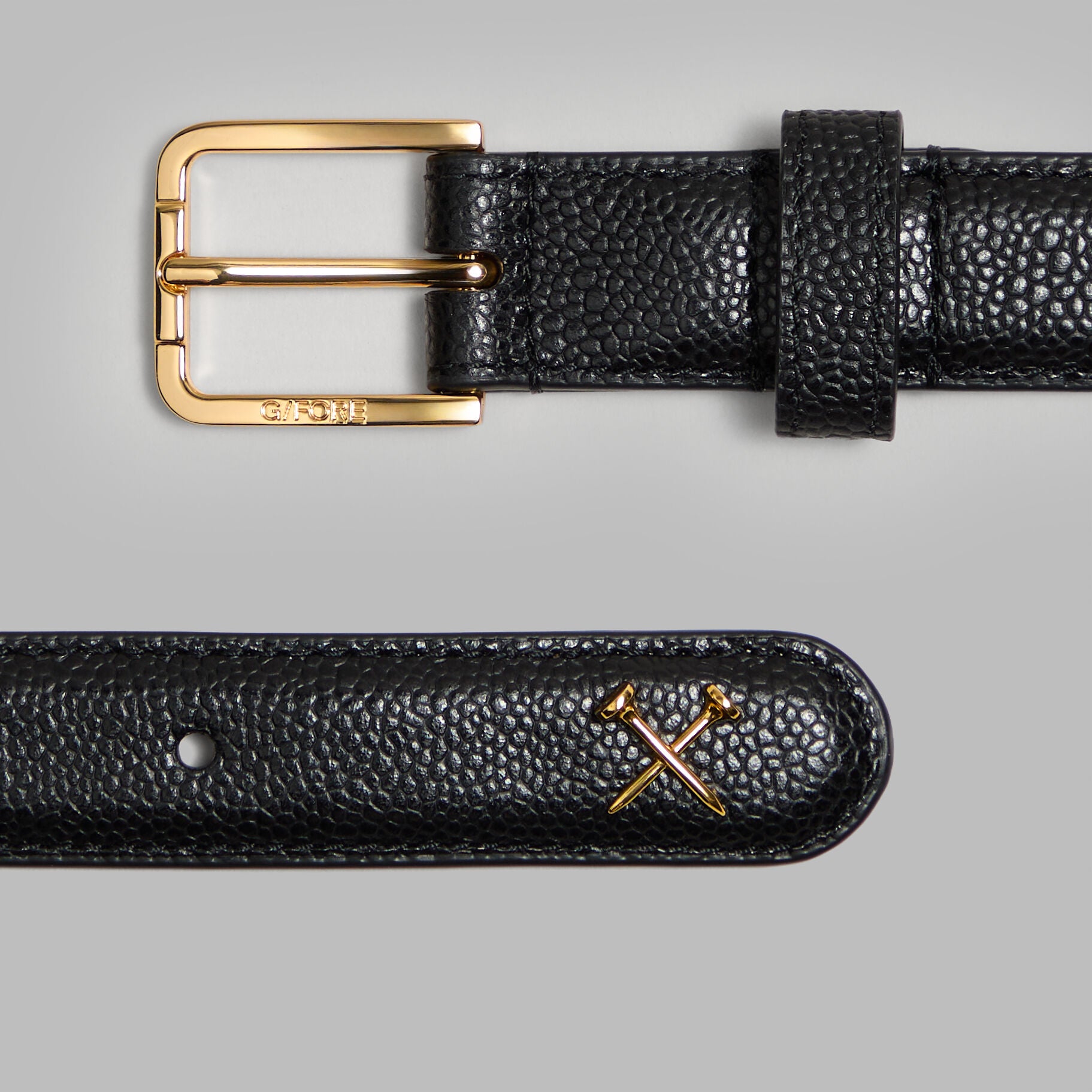 G/FORE - METAL TEES PEBBLE LEATHER BELT