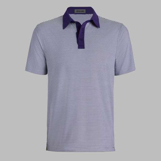 G/FORE - FEEDER STRIPE FINE TECH JERSEY POLO