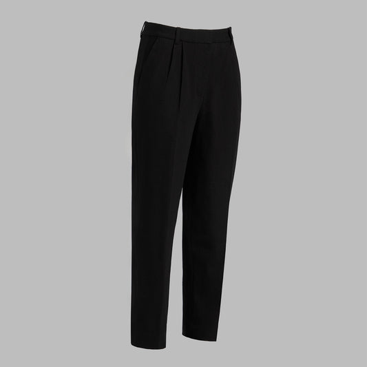 G/FORE - LTD RELEASE LINEN CROPPED PLEATED TROUSER